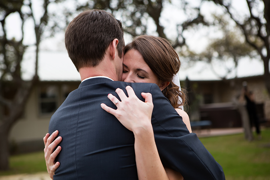 first look bride and groom