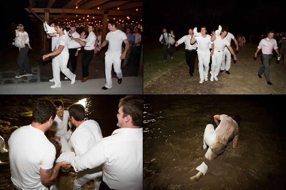 groom thrown into lake