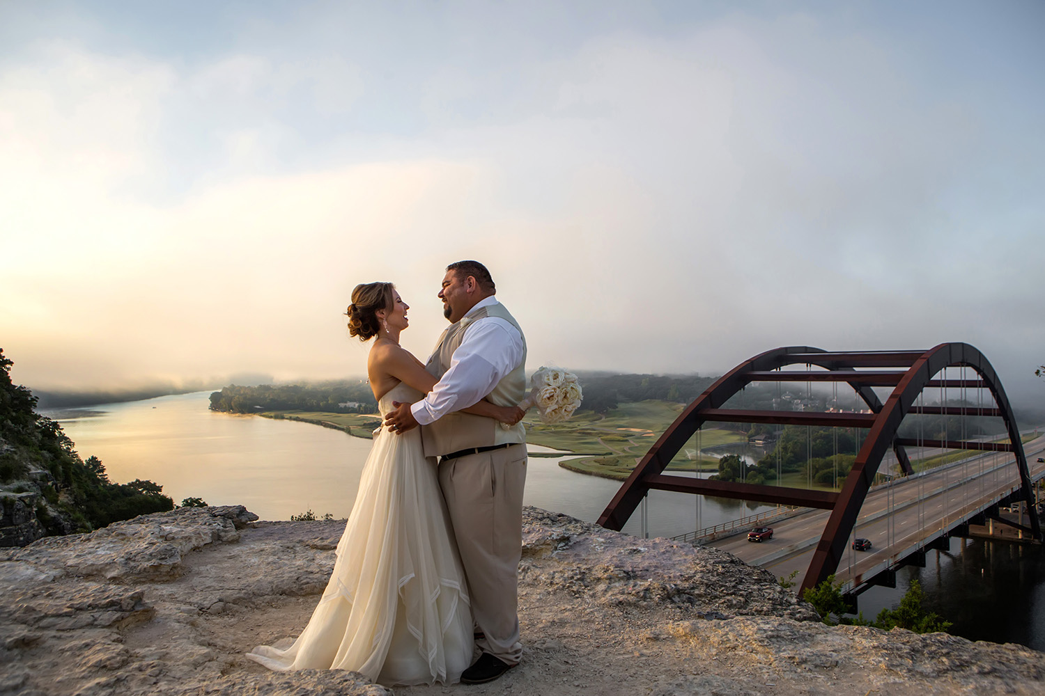 Bride & Groom Lake Austin